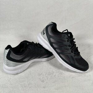 Fila Sneakers Youth Size 4.5 Memory Foam Lace Up Black Gray 3RM00003-003 Comfort